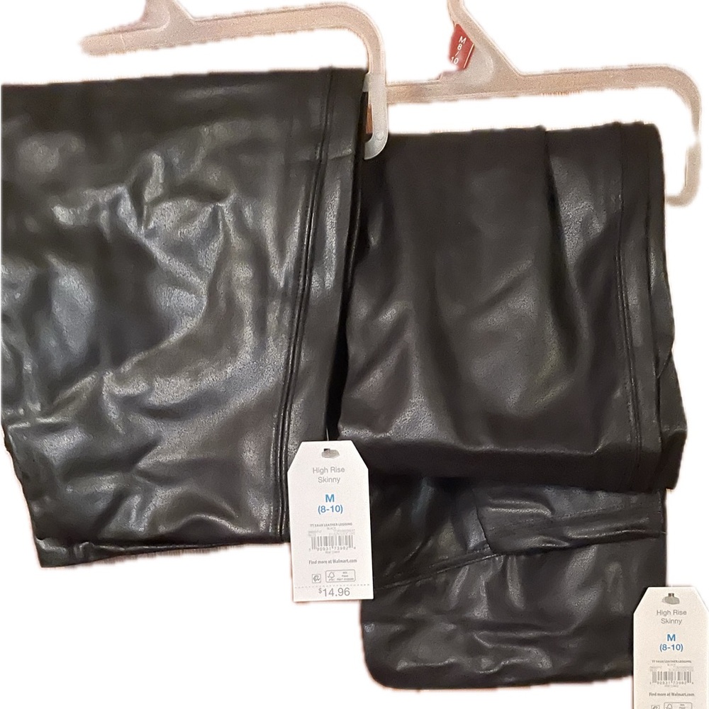 Black High-Rise Leggings 2pairs. size M. 8-10